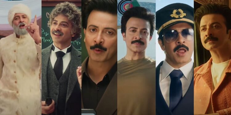 ‘প্রফেসর’ থেকে ‘বৃদ্ধ’, এক বিজ্ঞাপনেই ৬ ভিন্ন লুকে শাকিব খান