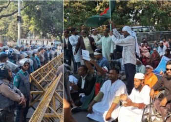 পুলিশের বাধার মুখে থমকে গেল শিক্ষকদের লং মার্চ, যমুনায় গেল ৬ সদস্যের প্রতিনিধি দল