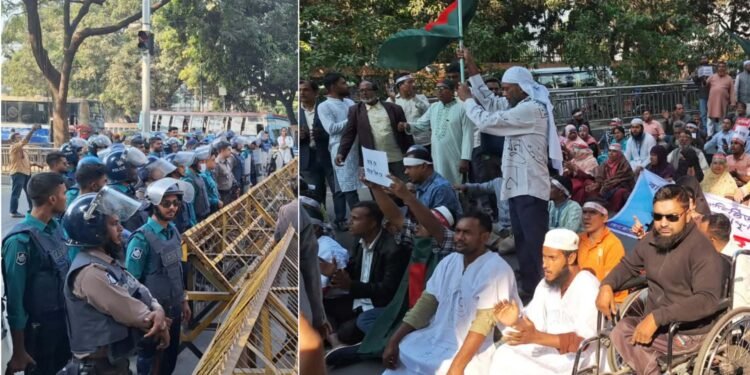 পুলিশের বাধার মুখে থমকে গেল শিক্ষকদের লং মার্চ, যমুনায় গেল ৬ সদস্যের প্রতিনিধি দল