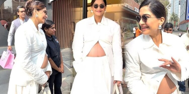 স্ফীত উদর নিয়েই ক্যামেরার সামনে সোনম