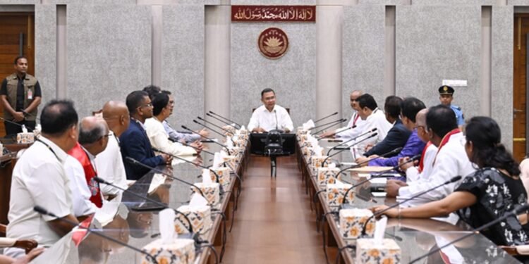 প্রধানমন্ত্রীর সঙ্গে প্রোটেস্ট্যান্ট চার্চের নেতাদের শুভেচ্ছা