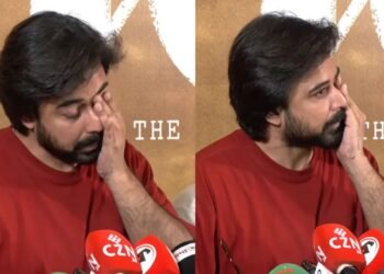 ‘দম’ সিনেমার সংবাদ সম্মেলনে নিশোর কান্না