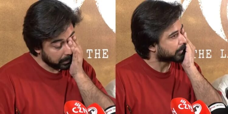 ‘দম’ সিনেমার সংবাদ সম্মেলনে নিশোর কান্না