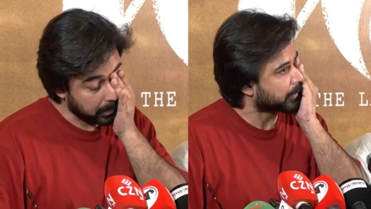 ‘দম’ সিনেমার সংবাদ সম্মেলনে নিশোর কান্না