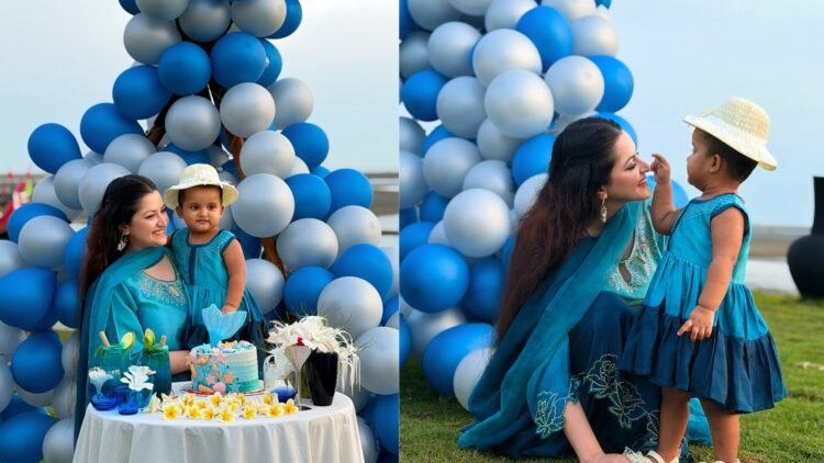 মেয়ে প্রিয়মের জন্মদিন পালন করলেন পরীমণি