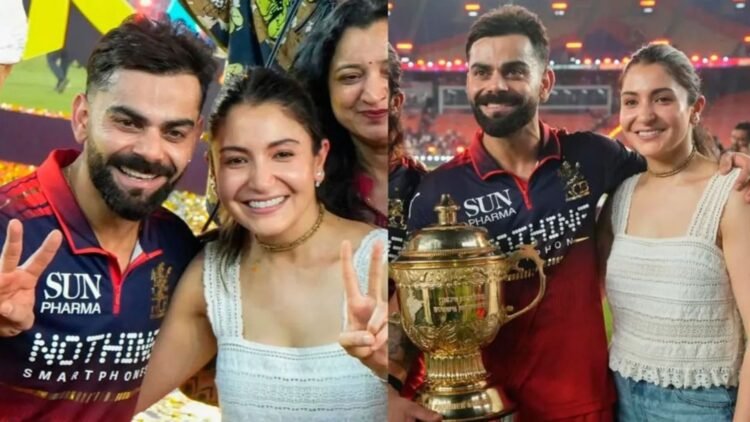 আরসিবির শিরোপা জয়: বিরাটের কপালে আনুশকার চুমুর ছবি ভাইরাল