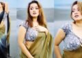 সৈকতে শাড়ির সাজে উষ্ণতা ছড়ালেন চিত্রনায়িকা দীঘি