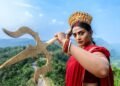 শারদীয় দুর্গোৎসবে পাহাড়ি সাজে অর্ষা