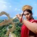 শারদীয় দুর্গোৎসবে পাহাড়ি সাজে অর্ষা